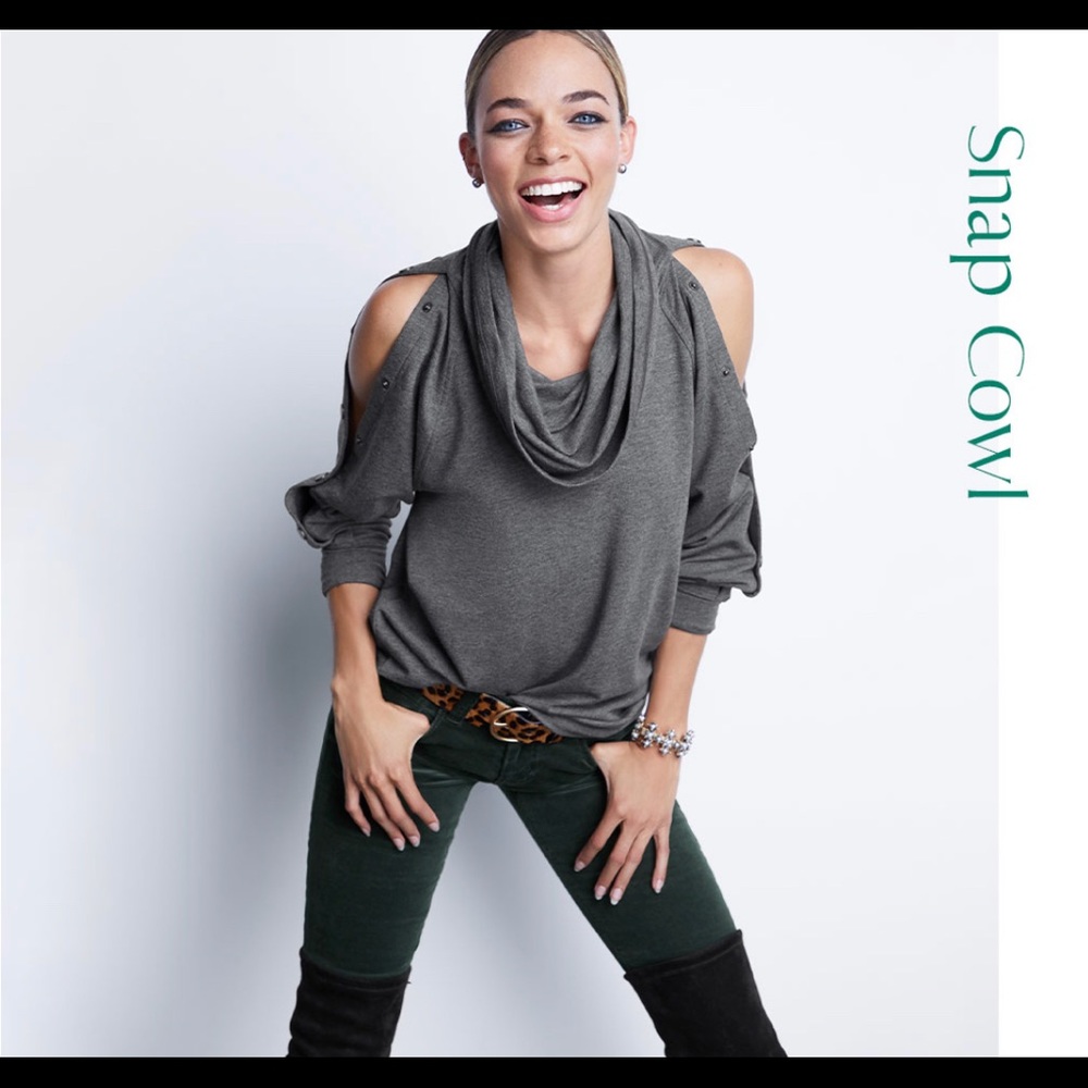 Cabi 3871 Snap Cowl Sweatshirt